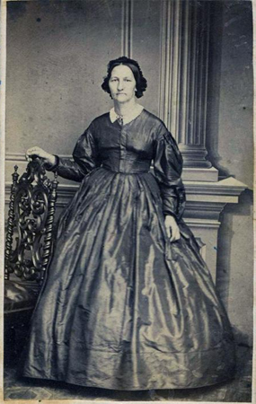 Photographic portrait of Eliza McCardle Johnson, wife of President Andrew Johnson, made circa 1870-1890.  From the collections of the N.C. Museum of History.  