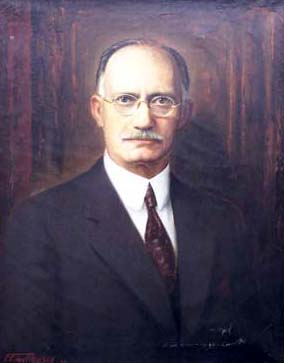 A portrait of William Joseph Martin, Junior, painted in 1934 by  F. C. Van Hausen. Image from Davidson College.
