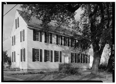Photograph of the Palmer-Marsh House, Main Street, Bath, North Carolina.  From the Historic American Buildings Survey, Library of Congress Prints & Photographs Online Catalog. 