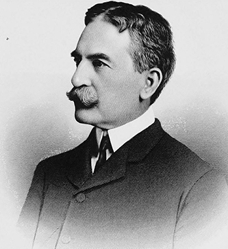 A 1906 engraving of Joseph E. Pogue Jr.'s father, Joseph Senior. Image from Archive.org. 