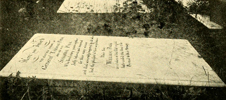 The grave of Thomas Polk in Charlotte. Image from Archive.org.