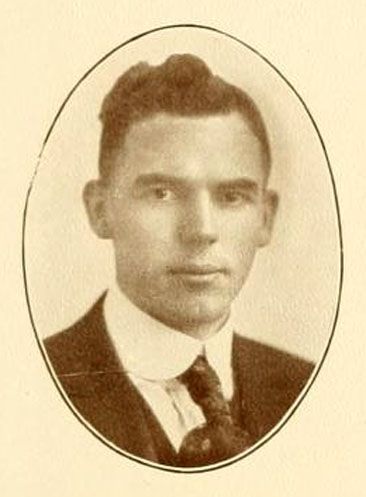 Faculty portrait of Thomas Edward Powell, Jr.  From the 1924 Elon College yearbook <i>Phi Psi Cli,</i> Volume X,  p. 23.  Published by the Senior Class of Elon College, Elon, North Carolina. 