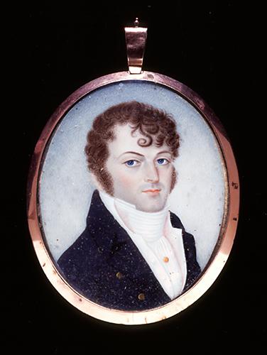 Portrait miniature of Joseph Blount Gregoire Roulhac, circa 1820-1830.  Item H.2001.76.1 from the collections of the North Carolina Museum of History. 