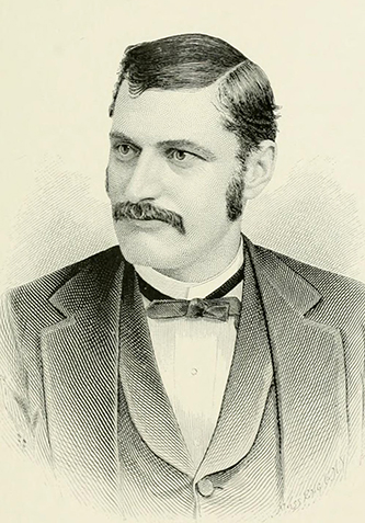 An engraving of Harry Skinner (1855-1929) published in 1892. Image from the Internet Archive.