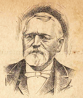 An engraving of Thomas Gregory Skinner published circa 1897. Image from the Braswell Memorial Library, Rocky Mount, N.C.