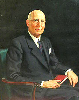 A 1937 portrait of Frank Shepherd Spruill by Sidney Dickinson.  Image from the North Carolina Museum of History.