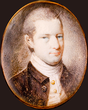 A miniature portrait of a young John Wright Stanly. Image from Tryon Palace.