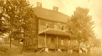 Mourne Rouge, Montfort Stokes' house near Wilkesboro, circa 1907-1929. It was destroyed by fire in 1971. 