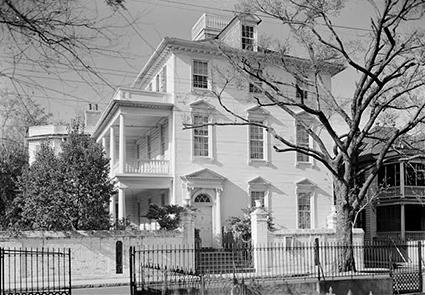 The Colonel John Stuart House in Charleston, S.C., 1940. Stuart's house was designated a National Historic Landmark in 1973. Image from the Library of Congress/Historic American Buildings Survey.