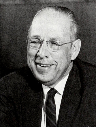 A photograph of Harold Wayland Tribble published in 1986. Image from the Internet Archive.
