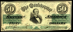 Confederate note donated to the UNC University Library by Boyd. 