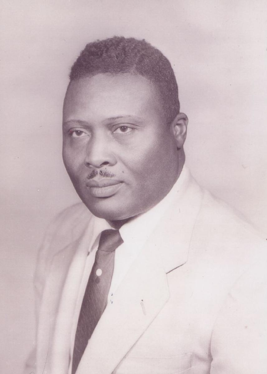 Photograph of Dr. Andrew A. Best, prominent Greenville physician and civil rights leader, circa 1960. Image is courtesy of East Carolina University's Laupus Health Sciences History Collections and is for use only in research, teaching and private study.