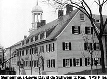 Lewis David von Schweinitz house in Bethleham, PA. Courtesy of the National Historic Landmarks Program. 