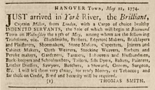 Virginia Gazette, May 19, 1774. Click to see larger view.  Courtesy of The Colonial Williamsburg Foundation. Available online from the Smithsonian Institute. 
