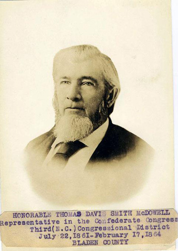 Thomas D. McDowell. Image courtesy of the NC Museum of History. 