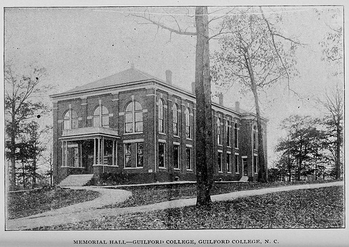 Memorial Hall, Guilford College, 1896