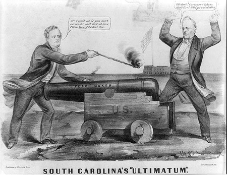 Political cartoon - "South Carolina's Ultimatum"