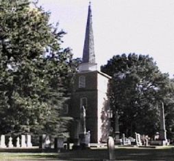 St Paul's Church. Parish formed in 1701 under Church of England, present structure built in 1736. Image couresty of NC Office of Archives and History. 