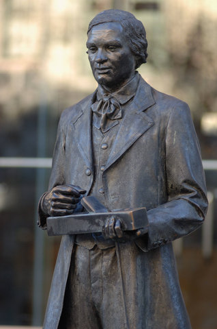 Thomas Day statue outside the NC Museum of History